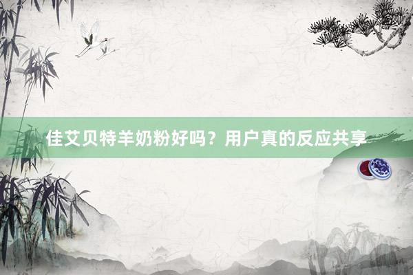 佳艾贝特羊奶粉好吗？用户真的反应共享